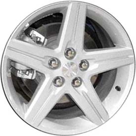 Chevrolet Camaro 2010-2014 powder coat silver 18x7.5 aluminum wheels or rims. Hollander part number ALY5439, OEM part number 92197466.
