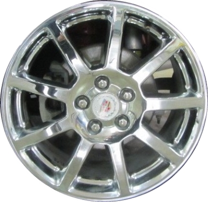 Cadillac DTS 2007-2011 chrome 18x7.5 aluminum wheels or rims. Hollander part number ALY4621, OEM part number 9597465.
