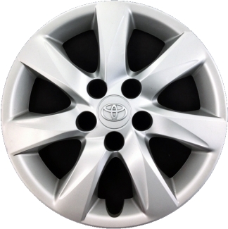 Toyota Matrix 2011-2013, Plastic 7 Spoke, Single Hubcap or Wheel Cover For 16 Inch Steel Wheels. Hollander Part Number H61160.