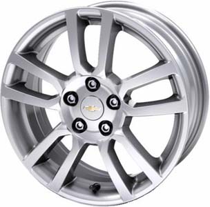 Chrysler Sonic 2012-2016 powder coat silver 16x6 aluminum wheels or rims. Hollander part number ALY5525U20HH, OEM part number 95040754.