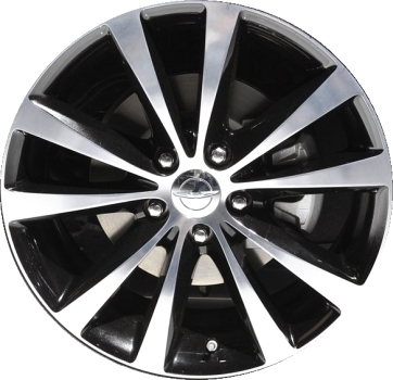 Chrysler 200 2011-2014 black polished 18x7 aluminum wheels or rims. Hollander part number ALY2504U91/2432.PB01, OEM part number Not Yet Known.