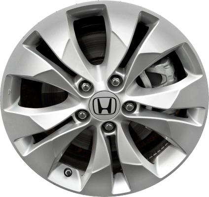 Honda CR-V 2012-2014 powder coat silver 17x6.5 aluminum wheels or rims. Hollander part number ALY64040, OEM part number 42700T0AA82, 42700T0GA81, 42700T0KA81, 42700T0AA81, 42700T0AJ82, 42700T0GA71, 42700T0JJ82.