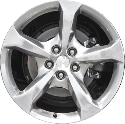 Chevrolet Camaro 2013-2015 polished 20x8 aluminum wheels or rims. Hollander part number ALY5578U80, OEM part number 9599042.