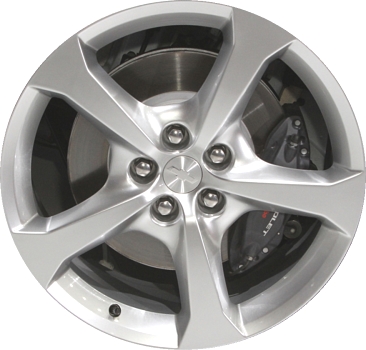 Chevrolet Camaro 2013-2015 powder coat bright hyper silver 20x8 aluminum wheels or rims. Hollander part number ALY5579U77/HYPV1, OEM part number 9599040.