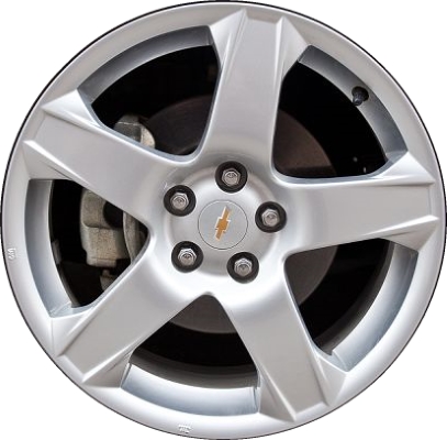 Chevrolet Sonic 2012-2016 powder coat silver 17x6.5 aluminum wheels or rims. Hollander part number ALY5526U20, OEM part number 95040754.