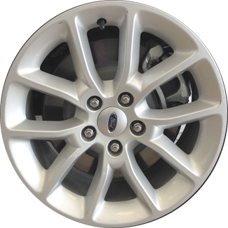 Ford Edge 2013-2014, Flex 2013-2019, Taurus 2013-2016 powder coat silver 17x7.5 aluminum wheels or rims. Hollander part number 3920U20, OEM part number DA8Z1007C, DA8Z1007G.