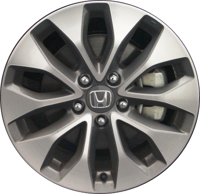 Honda Accord 2013-2015 grey machined 17x7.5 aluminum wheels or rims. Hollander part number ALY64050U30.LC73, OEM part number 42700T3LA92.
