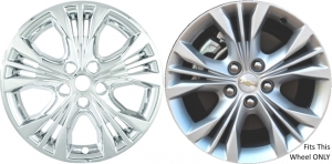 IMP-366X Chevrolet Impala Chrome Wheel Skins (Hubcaps/Wheelcovers) 18 Inch Set