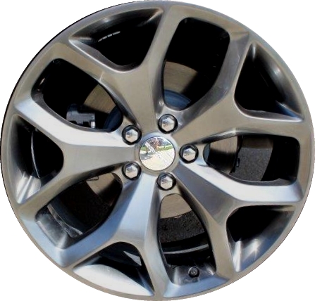 Dodge Challenger RWD 2015-2017, Charger RWD 2015-2017 powder coat hyper dark 20x8 aluminum wheels or rims. Hollander part number 2523U79.HYPV3, OEM part number 1ZV91JXYAB.