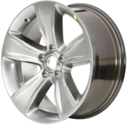 Dodge Challenger RWD 2015-2023, Charger RWD 2015-2019 powder coat hyper silver 18x7.5 aluminum wheels or rims. Hollander part number 2521.LS1, OEM part number 1ZV90DD5AA, 1ZV90DD5AB.