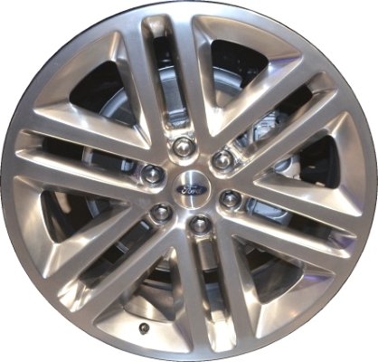 Ford Expedition 2015-2017 polished 22x9.5 aluminum wheels or rims. Hollander part number ALY3993, OEM part number FL141007FA.