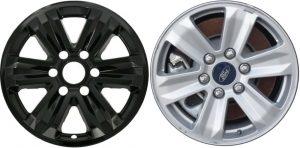 IMP-387BLK/7965GB Ford F-150 Black Wheel Skins (Hubcaps/Wheelcovers) 17 Inch Set
