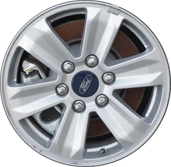 Ford F-150 2015-2020 powder coat silver 17x7.5 aluminum wheels or rims. Hollander part number ALY3995, OEM part number FL3Z1007A.