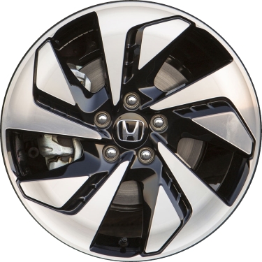 Honda CR-V 2015-2016 black machined 18x7 aluminum wheels or rims. Hollander part number ALY64070, OEM part number 42700T1WA91.