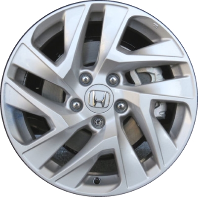 Honda CR-V 2015-2016 powder coat silver 17x7 aluminum wheels or rims. Hollander part number ALY64069U20, OEM part number 42700T1WA82, 4200T1WA84, 42700T1WA85.