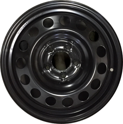Chevrolet Malibu 2016-2020 powder coat black 16x6.5 steel wheels or rims. Hollander part number STL8114, OEM part number 22969718.