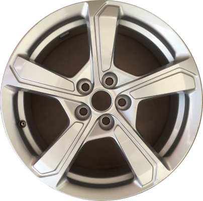 Chevrolet Volt 2016-2019 powder coat silver 17x7 aluminum wheels or rims. Hollander part number ALY5723, OEM part number 22970371.
