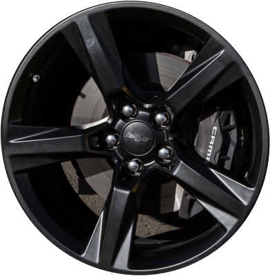 Chevrolet Camaro 2016-2018 powder coat matte black 20x8.5 aluminum wheels or rims. Hollander part number ALY5760U45, OEM part number 22998080.