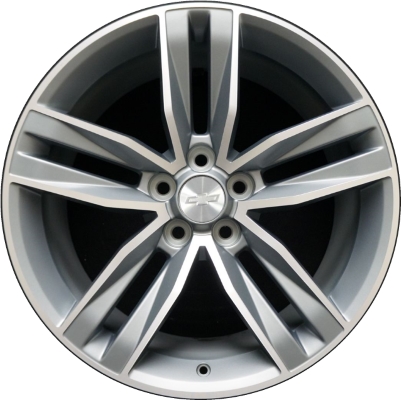 Chevrolet Camaro 2016-2018 grey machined 20x8.5 aluminum wheels or rims. Hollander part number ALY5761U35, OEM part number 22998074.