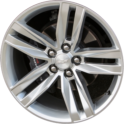 Chevrolet Camaro 2016-2018 powder coat silver 20x8.5 aluminum wheels or rims. Hollander part number ALY5761U20/5762, OEM part number 22998076.