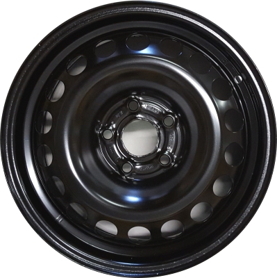 Chevrolet Cruze 2016-2019 powder coat black 15x6 steel wheels or rims. Hollander part number STL8119, OEM part number 13434777.