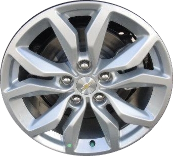 Chevrolet Impala 2016-2020 powder coat silver 18x8 aluminum wheels or rims. Hollander part number ALY5712, OEM part number 23123771.