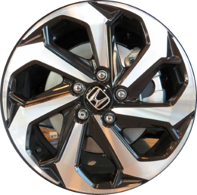 Honda Accord 2016-2017 black machined 17x7.5 aluminum wheels or rims. Hollander part number ALY64080HH, OEM part number 42700T2AL73.