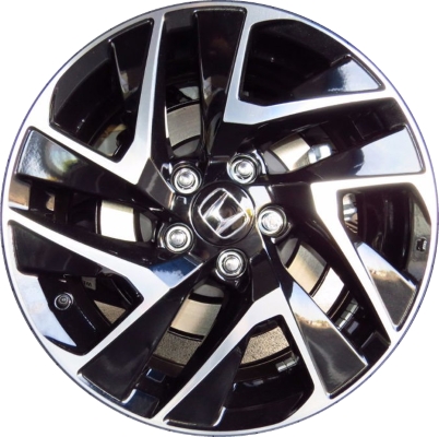 Honda CR-V 2015-2016 black machined 17x7 aluminum wheels or rims. Hollander part number ALY64069U45, OEM part number 42700T1WA72, 42700T1WA73, 42700T1WA71.