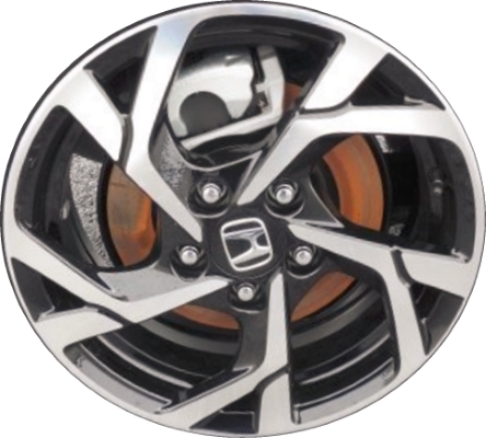 Honda CR-Z 2016 black machined 16x6 aluminum wheels or rims. Hollander part number ALY64094, OEM part number 42700SZTC81.