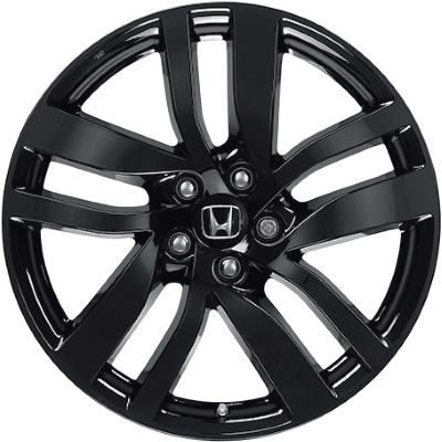 Honda Pilot 2016-2018 powder coat black 20x8 aluminum wheels or rims. Hollander part number ALY64090U45, OEM part number 08W20TG7101, 08W20TG7100.