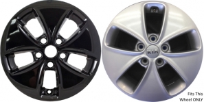 IMP-400BLK/6746GB KIA SOUL Black Wheel Skins (Hubcaps/Wheelcovers) 16 Inch Set