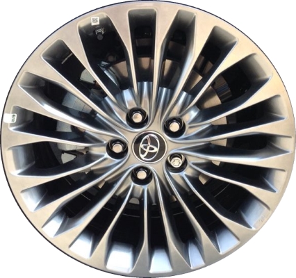 Toyota Avalon 2016-2018 powder coat hyper silver 18x7.5 aluminum wheels or rims. Hollander part number ALY75188U77/75187, OEM part number 4261A07020.