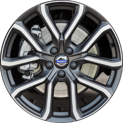 Volvo XC90 2016-2023 charcoal machined 20x8 aluminum wheels or rims. Hollander part number ALY70407/70420, OEM part number 314145152.