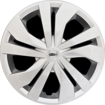 Nissan Versa 2017-2019, Plastic 5 Double Spoke, Single Hubcap or Wheel Cover For 15 Inch Steel Wheels. Hollander Part Number H53096.