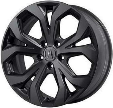 Acura RDX 2013-2018 powder coat black 18x7.5 aluminum wheels or rims. Hollander part number ALY71808U45/71847, OEM part number 08W18TX4200B.