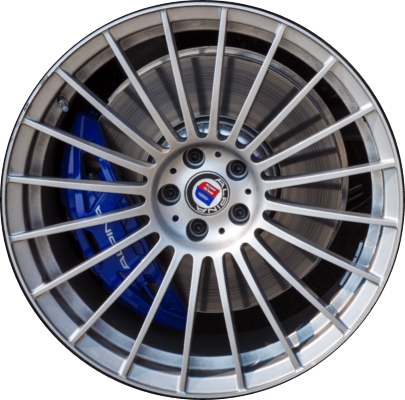 BMW Alpina B7 2017-2022 powder coat silver 21x8.5 aluminum wheels or rims. Hollander part number ALY86383, OEM part number 36107991470.
