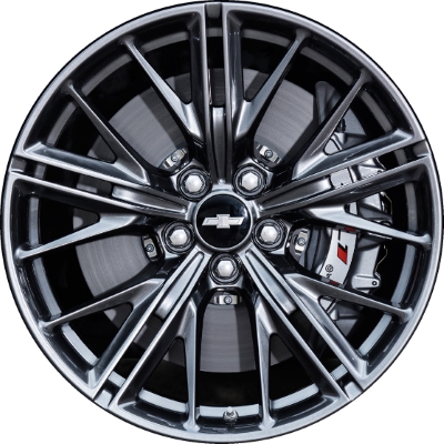 Chevrolet Camaro 2017-2024 powder coat hyper charcoal 20x10 aluminum wheels or rims. Hollander part number ALY5773, OEM part number 23355790.
