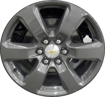 Chevrolet Traverse 2017 powder coat charcoal 20x7.5 aluminum wheels or rims. Hollander part number ALY5769U30/5811, OEM part number 84057183.