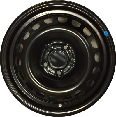 Chevrolet Sonic 2017-2020 powder coat black 15x6 steel wheels or rims. Hollander part number STL5789/8128, OEM part number 42356670, 42644286.