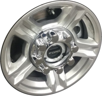 Ford F-250 2017-2019, F-350 SRW 2017-2019 powder coat silver 17x7.5 aluminum wheels or rims. Hollander part number 10096, OEM part number HC3Z-1007-M.
