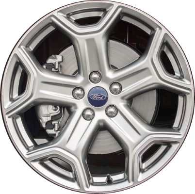 Ford Escape 2017-2019 silver machined 19x8 aluminum wheels or rims. Hollander part number ALY10111, OEM part number GJ5Z1007C.