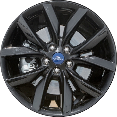 Ford Escape 2017-2019 powder coat black 19x8 aluminum wheels or rims. Hollander part number ALY10112, OEM part number GJ5Z1007E.