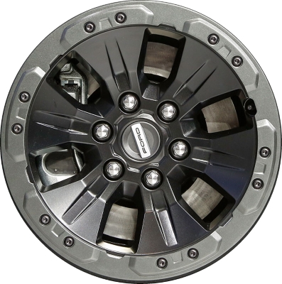 Ford F-150 2017-2019 powder coat black 17x8.5 aluminum wheels or rims. Hollander part number ALY10114, OEM part number HL3Z-1007-D.
