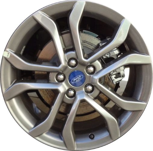Ford Fusion 2017-2020 powder coat light grey 18x8 aluminum wheels or rims. Hollander part number ALY10120U20.LS1, OEM part number KS7Z-1007-C.