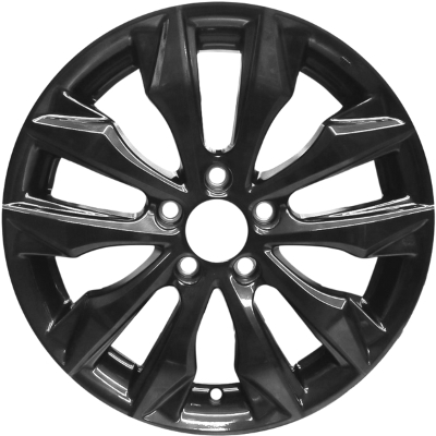 Honda Civic 2016-2021 powder coat dark charcoal 17x7 aluminum wheels or rims. Hollander part number ALY64097U35, OEM part number 08W17TEA100.