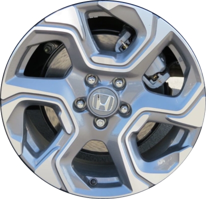 Honda CR-V 2017-2019 grey machined 18x7.5 aluminum wheels or rims. Hollander part number ALY64111U15, OEM part number 42700TLAL87, 42700TLAL88.