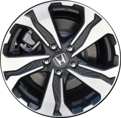 Honda CR-V 2017-2022 black machined 17x7.5 aluminum wheels or rims. Hollander part number 64110b, OEM part number 42700TNZE71.