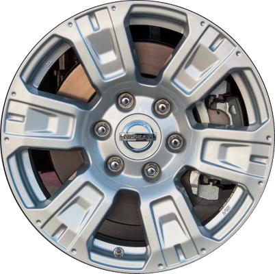 Nissan Titan 2017-2019, Titan XD 2016-2019 powder coat silver 18x8 aluminum wheels or rims. Hollander part number 62752U20, OEM part number 40300EZ40B.