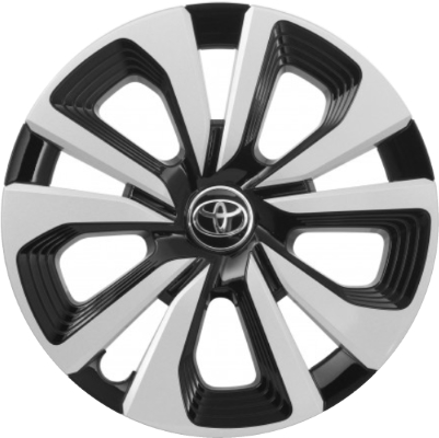 Toyota Prius Prime 2017-2019, Plastic 10 Slot, Single Hubcap or Wheel Cover For 15 Inch Alloy Wheels. Hollander Part Number H61182.