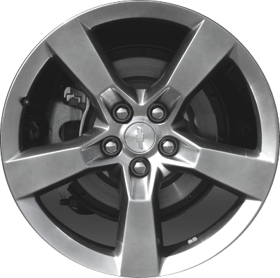 Chevrolet Camaro 2010-2014 powder coat smoked hyper 20x8 aluminum wheels or rims. Hollander part number ALY5444U78/5443, OEM part number 92230891.